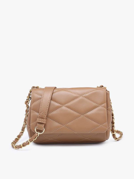 JN2380 Quilted Crossbody w/ Chain Strap